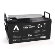 Аккумуляторная батарея ASBIST ASAGM-12650M6, Super AGM, 12 В, 65 Ач, 348*168*178 мм., 02287