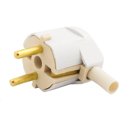 Вилка электрическая угловая с заземлением, нижний подвод, В16-301 - 1