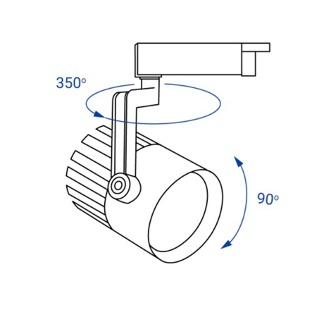 Светильник трековый FERON, AL119, 20W, 1700Lm, 4000K, IP40, 80х180х215 мм, белый, 6313