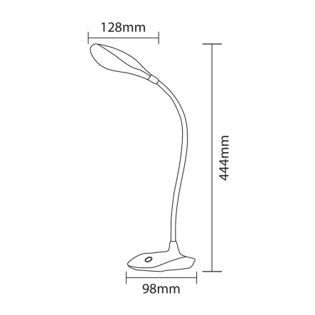 Настольная лампа аккумуляторная HOROZ Electric ASLI 9W 8-45-130Lm 4500K  3,7V/1200mAh белая
