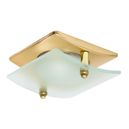 Светильник точечный Feron 4720, R50, E14, квадрат, матовое золото/матовое стекло