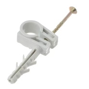 Обойма для труб и кабеля Д.10-12мм / 100шт / белый