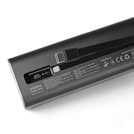 Повербанк (УМБ) 20000mAh VIDEX VPB-366, 165W, PD100W + Display