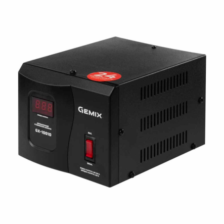 Стабилизатор напряжения Gemix GX-1001D, 700 Вт, релейный цифровой - 1