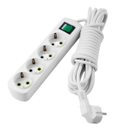 Удлинитель Lezard Letitia 4 гнезда 5м с заземлением, с кнопкой, 721-0405-402