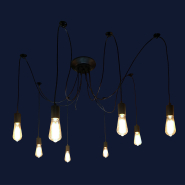 Люстра паук LEVISTELLA 7527021-8 (2м) BK