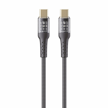 Кабель USB-C to USB-C HAVIT HV-CB6240 PD60W, 3A, 1м - 1