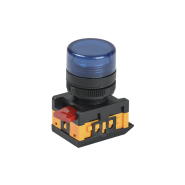 Светосигнальный индикатор IEK AL-22TE синя d22 240B цилиндр