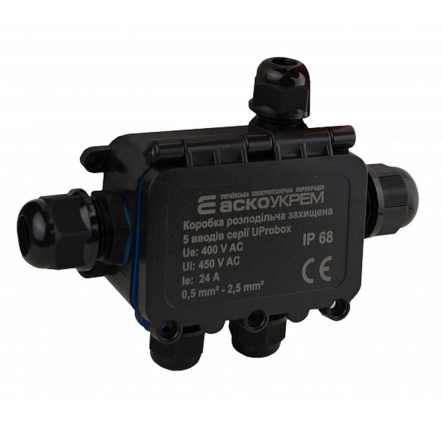 Коробка распределительная защищенная АСКО-УКРЕМ UProbox 4 ввода, тип В, IP68, A0280010004 - 1