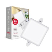 LED-світильник точковий вбудований MAXUS SP Adjustable, 6W, 4100K, 600Lm, Square, 90х90х20мм, 1-MSP-0641-SA