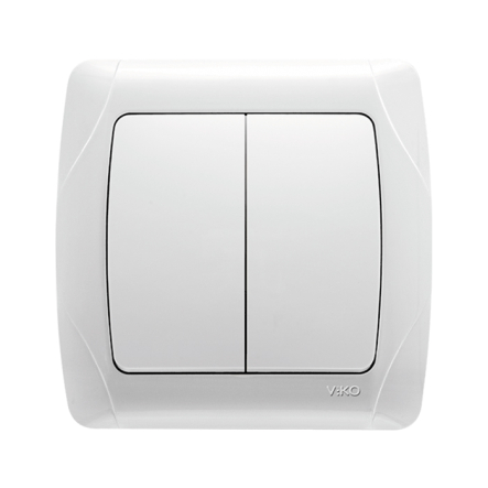 Вимикач 2 кл. VIKO CARMEN, 90561002, білий - 1