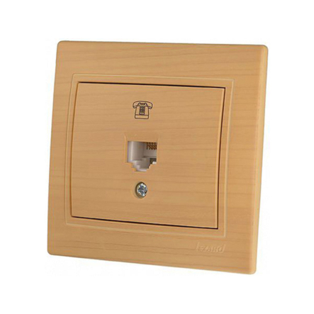 Розетка телефонна євро Lezard MIRA, Клен, 701-4747-137 - 1