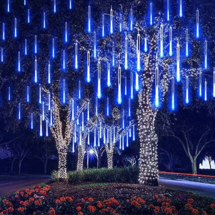 Гирлянда LED сосулька 3м х 50см, 8 сосулек, Синий, IP65, Метеоритный дождь, 220В