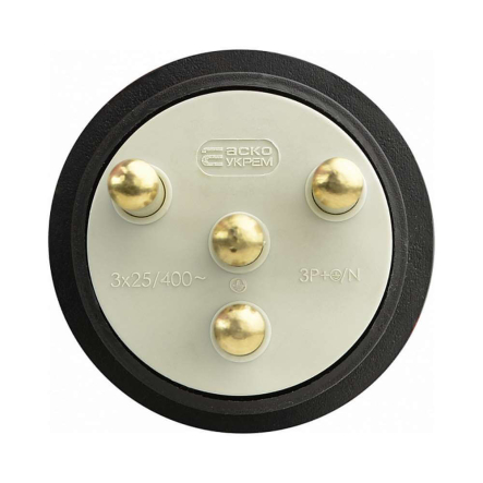 Вилка каучуковая АСКО, 3Р+РЕ, 400 В, 25 А, IP44, A0250010003