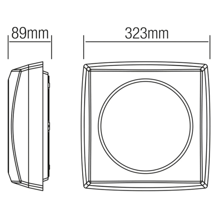 Светильник пластиковый HOROZ, 2хЕ27, IP20, max. 2х26W, квадрат, белый, 400-000-103