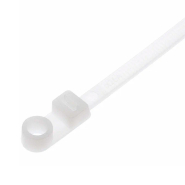 Хомут с монтажным отверстием для крепления, белый, 7,8х300 мм, ДКС 252300H