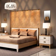 Тумба прикроватная Мебус Бавария 2Ш, 550х380х570 мм, дуб, ваниль/лофт