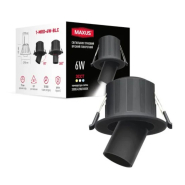 Світильник точковий поворотний Maxus Recessed Track Downlight 1-MRD-6W-BLC, 6W 3CCT Black