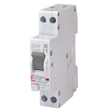 Диференціальний автоматичний вимикач ETIMAT KZS-1M-SUP 1p+N A C25/0.03 6kA, 2175726 - 1