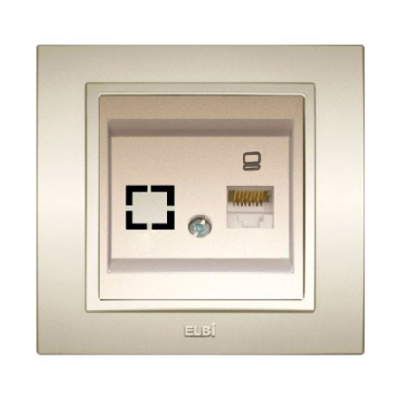 Розетка комп'ютерна EL-BI Zena, титаніум, 500-011400-247 - 1