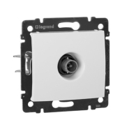 Розетка телевізійна прохідна LEGRAND Valena, 774431, біла