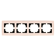 Рамка Lezard RAIN четырехместная, горизонтальная, крем, 703-0303-149