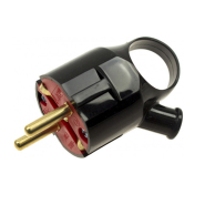 Вилка штепсельная LXL 317BLP, с заземлением, с ручкой, чёрная