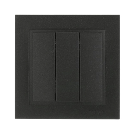 Вимикач 3 кл. Mono Electric, DESPINA, графіт, 102-202022-114 - 1