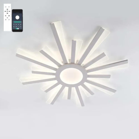 Люстра светодиодная TERESA 100W-R-APP-680х50-WHITE-220-IP20 управляемая - 1