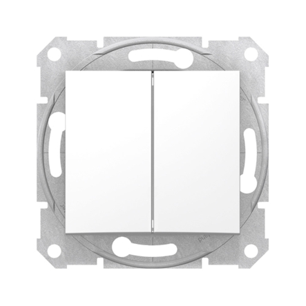 Перемикач двоклавішний Schneider Electric Sedna, білий, SDN0600121 - 1