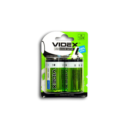 Батарейка щелочная VIDEX LR20 2bl, 22529 - 1