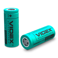 Акумулятор літій-іонний VIDEX 26650 (без захисту) 5000mAh bulk/1шт, 27301