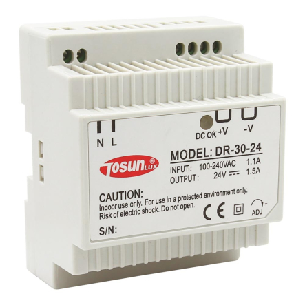 Блок живлення TOSUN DR75-12, 12V, 0-6,3A DC - 1