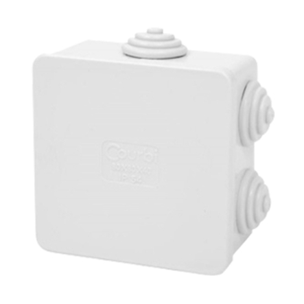 Коробка розподільна COURBI 80х80х40 мм, біла, 32-21022-808 - 1