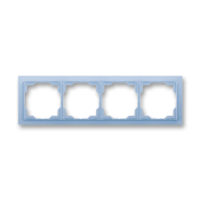 Рамка четверная Neo белый/синий лед