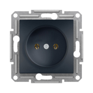 Розетка без заземлення Schneider Electric ASFORA, антрацит, EPH3000171