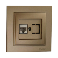 Розетка комп'ютерна RJ45 CAT 6, Mono Electric, DESPINA, бронза, 102-232305-125