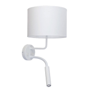 Бра Nowodvorski 9073, Hotel Plus 1хЕ27х60W +1 G9x 20W, 16/50, белый