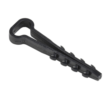 Дюбель хомут IEK UHH36-5-8-100, 5-8мм, нейлон, черный, петля монтажная, упак.- 100 шт. - 1