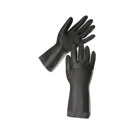 Перчатки резиновые КЛС чёрные размер "L" - 1