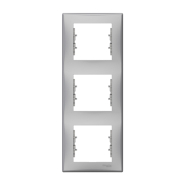 Рамка 3 поста вертикальна Schneider Electric Sedna, алюміній, SDN5801360