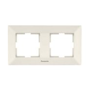 Рамка 2-я, горизонтальная Panasonic Arkedia Slim, крем, 08022BG