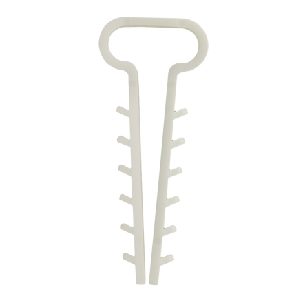 Дюбель-хомут АСКО-УКРЕМ под плоский кабель 14х6 мм, белый (уп.100шт)