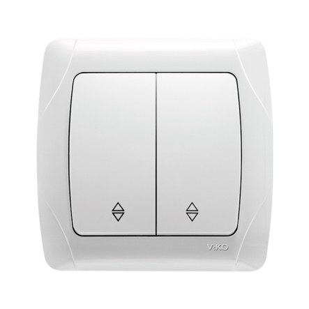 Выключатель 2 кл. проходной VIKO CARMEN, 90561017, белый - 1