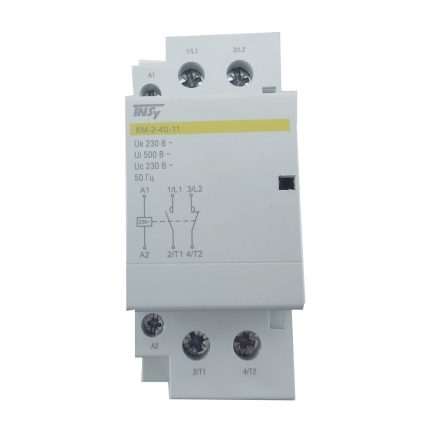 Контактор модульный TechnoSystems КМ-2-40-11 40А 230AC 1NO-1NC 2р 2мод., TNSy5503822