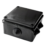 Коробка розподільна зовнішня КОВА-ЕЛЕКТРО Р9, без клем 100х100х70 мм, чорна, ФР-00001831