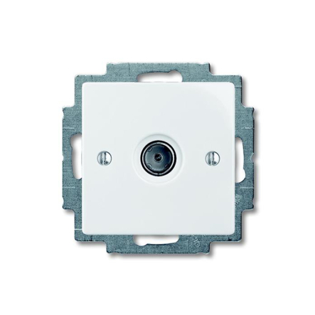 Розетка телевизионная одинарная ABB Basic 55, 1743-01-94-507, белая - 1