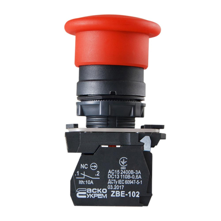 Кнопка безопасности. Возвращение отжима TB5-AT42, d 40 mm, ACKO-УКРЕМ A0140010164