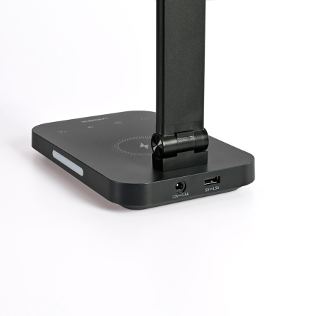 Лампа настольная LED с беспроводной зарядкой VIDEX, VL-TF17B, 18W, 1800-6500K, черная, 27467