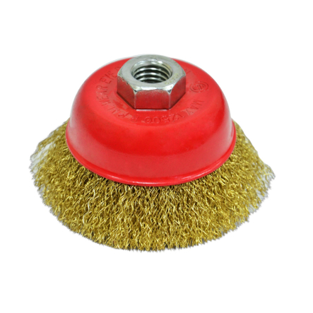 Щетка-крацовка "Чашка", латунная 100мм - 1